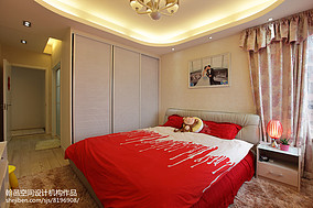现代简约135㎡三居卧室装修效果图