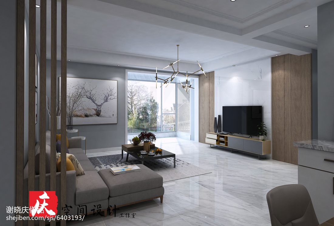 质朴125平现代四居装修设计图现代简约功能区设计图片赏析