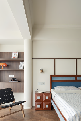 三居复古风150㎡卧室2024装饰设计图