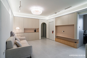 80㎡奶油风二居室，阳台爆改开放式厨房装修图大全