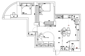 80㎡奶油风二居室，阳台爆改开放式厨房装修图大全